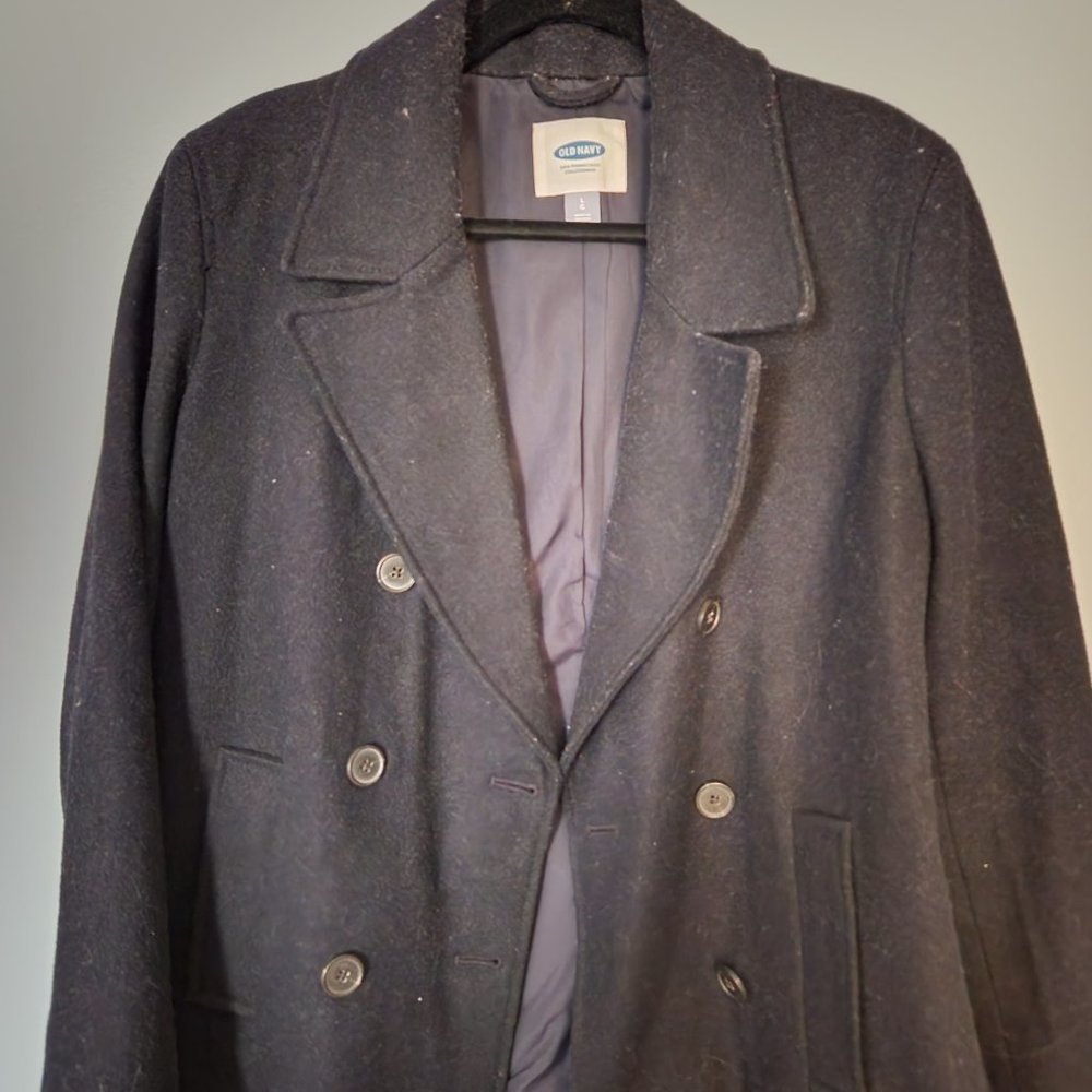 Old Navy single breasted Navy Pea coat.